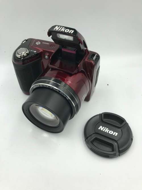 Nikon Coolpix L110 | 12.1 MP | 720p HD Videos |  Digital Camera (Red)