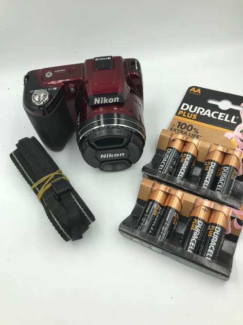 Nikon Coolpix L110 | 12.1 MP | 720p HD Videos |  Digital Camera (Red)