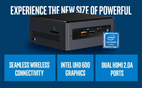 Intel NUC BOXNUC7CJYH (Intel Celeron J4005, 256GB SSD & 8GB RAM)