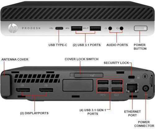 HP ProDesk 600 G3 Mini PC (Intel i5-7500T, 256GB SSD & 8GB RAM)