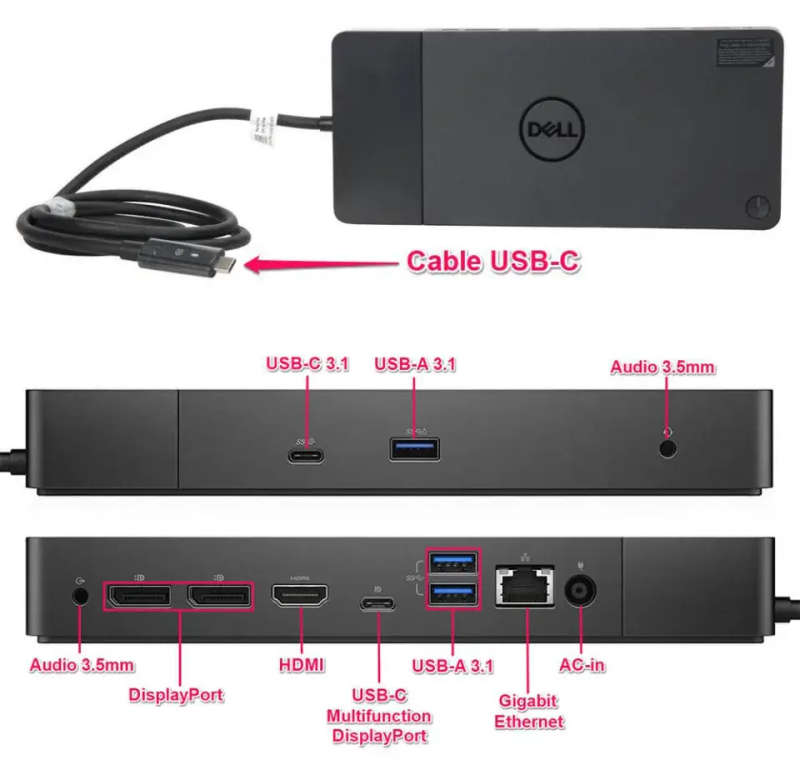 Dell WD19S 180W USB-C Docking Station