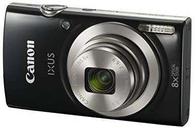 Canon IXUS 185 Digital Camera (20MP | 720p HD, 8x Optical Zoom) Black