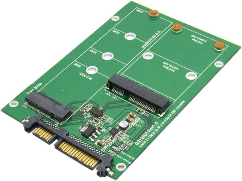 mSATA and M.2 SATA to SATA Adapter Enclosure