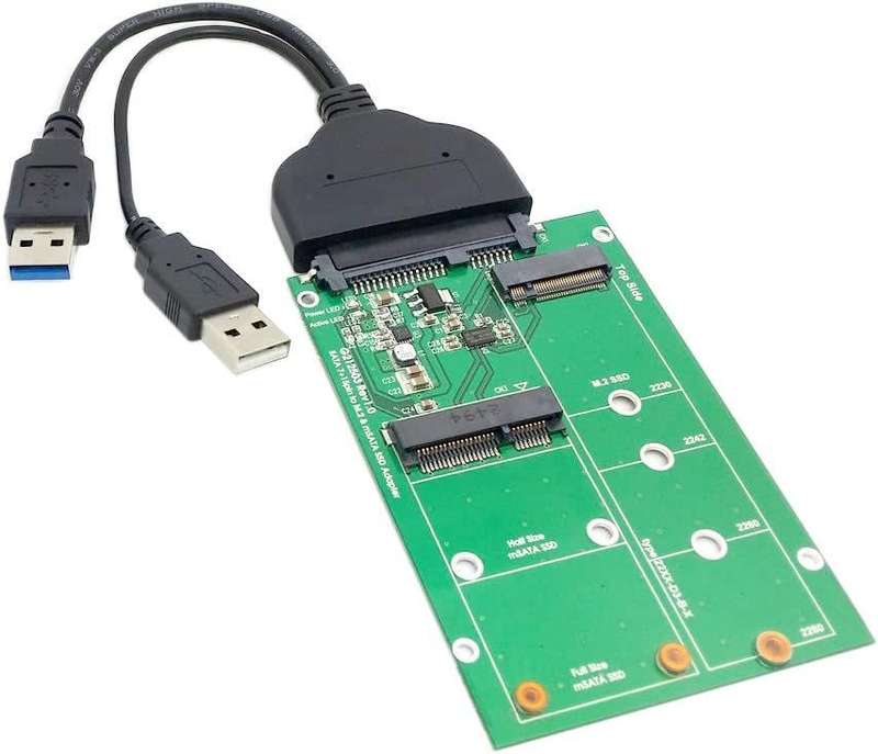 mSATA and M.2 SATA to SATA Adapter Enclosure