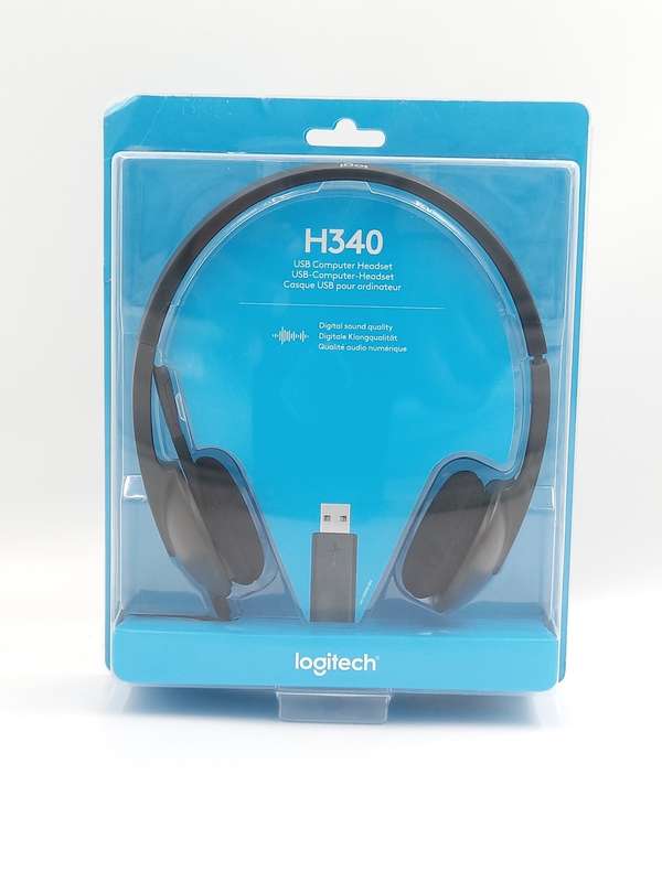 Logitech USB Headset H340, Stereo, USB Headset for Windows and Mac - Black