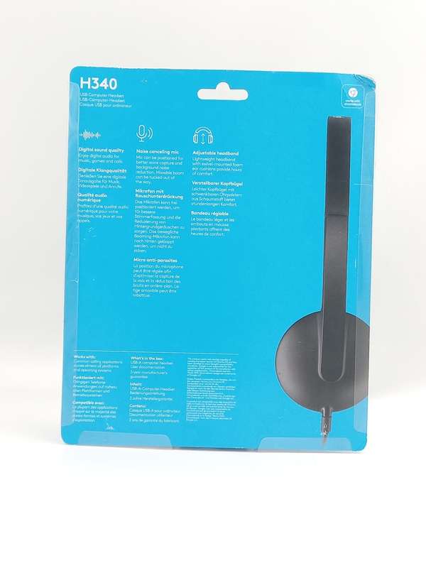 Logitech USB Headset H340, Stereo, USB Headset for Windows and Mac - Black