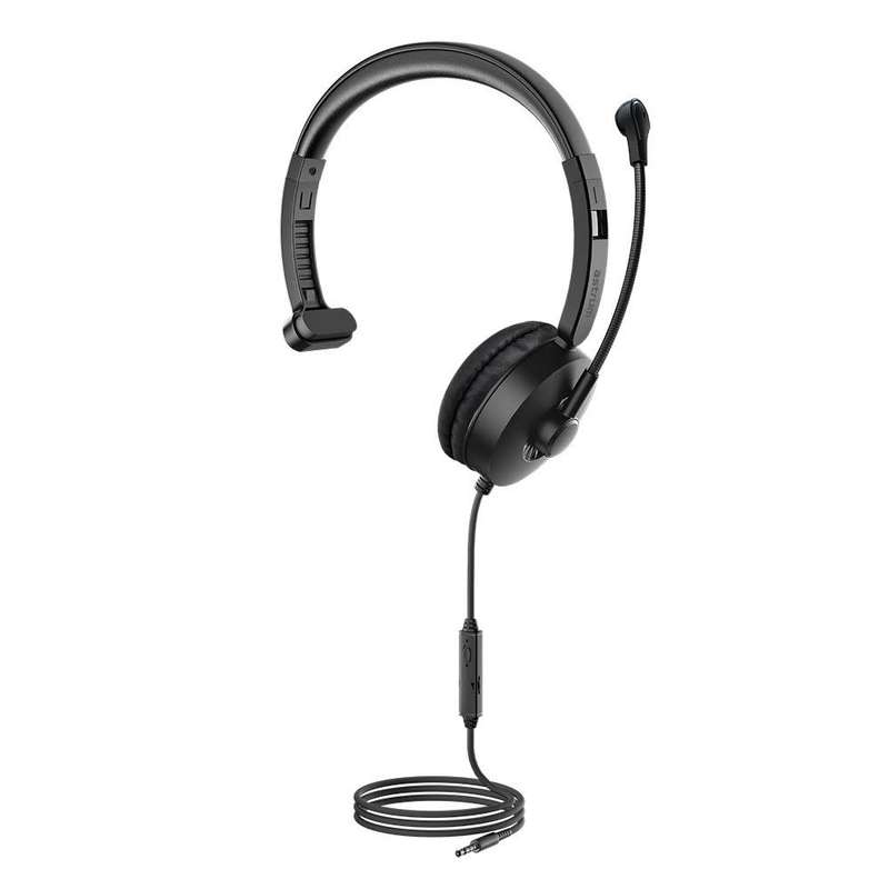 Astrum Single-Sided Headset 3.5mm Aux with Flexible Mic - HS610 "Clearance Sale"