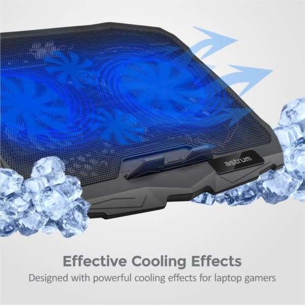 Astrum CP200 Quad Fan USB Laptop Cooling Pad (Black)