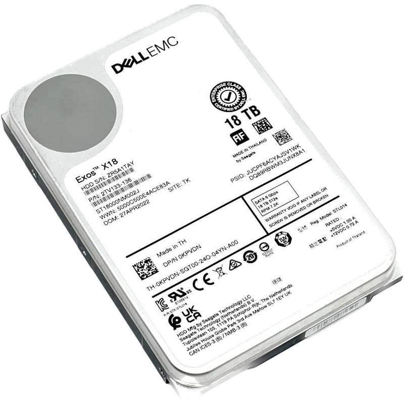 Dell EMC Exos X18 12TB Hard Drive