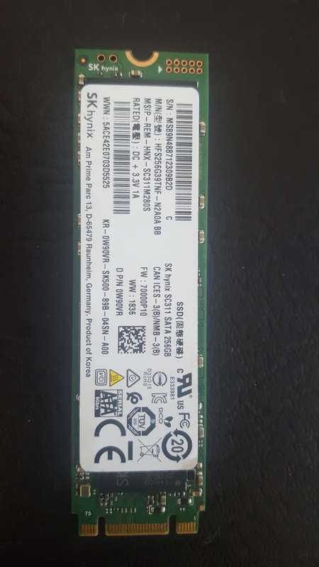 SK HYNIX  m.2 LAPTOP SSD (SOLID STATE DRIVE) - 256GB