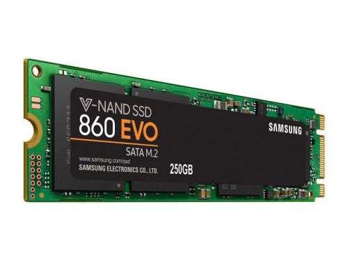 250GB SAMSUNG EVO 860 V-NAND m.2 SSD WITH FREE PCIe X4 ADAPTER