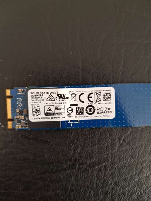 TOSHIBA 512GB PCIE NVME kBg30zmv512g M.2 2280 SSD (SOLID STATE DRIVE)