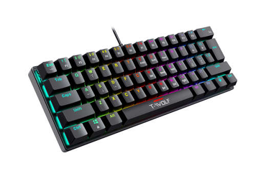 T-Wolf T61 Colorful Backlit Mechanical Keyboard