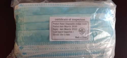 High Quality Certified 3-ply Disposable Face Masks - Box of 50