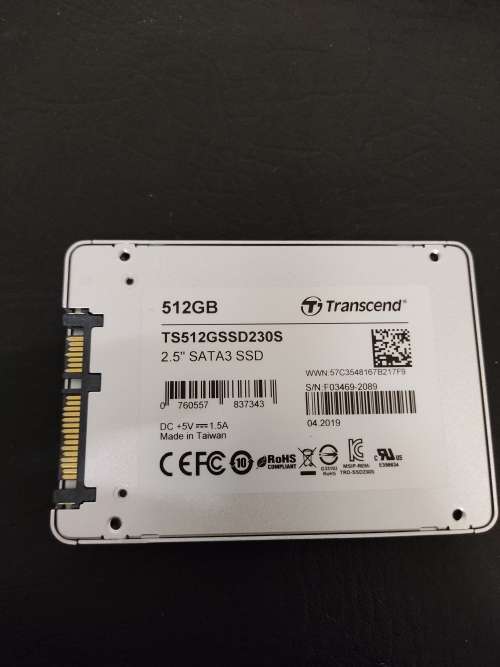 TRANSCEND 512GB 2.5INCH SSD *100% WORKING*