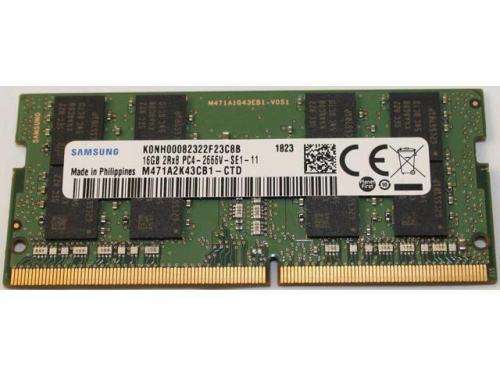 SAMSUNG 16GB DDR4 2666mHz LAPTOP RAM (SINGLE CHIP)