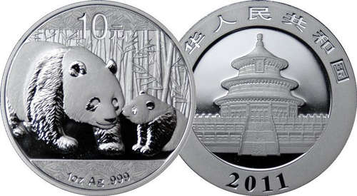 2011 1 oz Silver Chinese Panda (In Capsule)