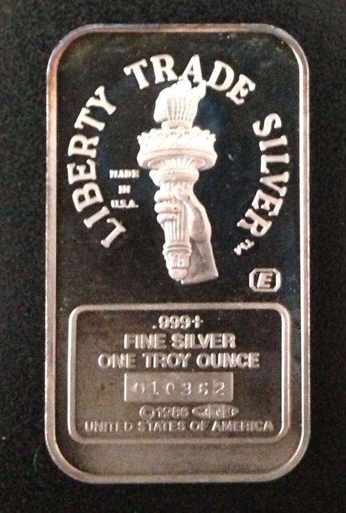 1986 Engelhard Liberty Trade Silver Bar! .999 Fine Silver One Troy Ounce! Rare! MTB!