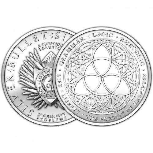 ***Trivium** 2012 *Silver Bullet Silver Shield** 1oz 999 **RARE* BU AOCS SBSS