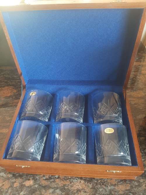 VITRIA Lead Cristal Tumbler Classes in disply box - Never Use - Opened for sale