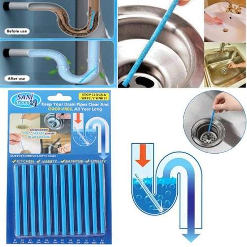 Drain cleaning sticks
