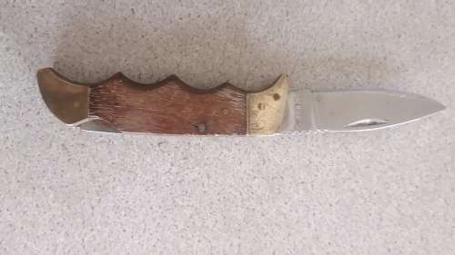 Brass & Wood Pocket Knife