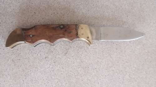 Brass & Wood Pocket Knife