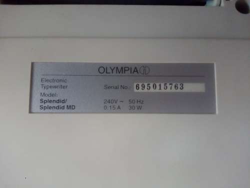 Olympia Splendid Electric Typewriter