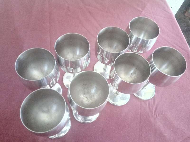 Stainless Steel Wine Goblets (Set of 8)