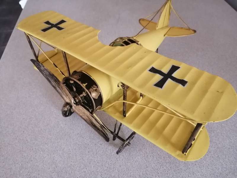 Vintage Tin Plate German Bi-Plane