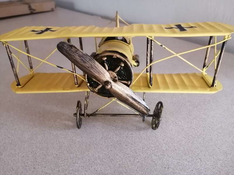 Vintage Tin Plate German Bi-Plane