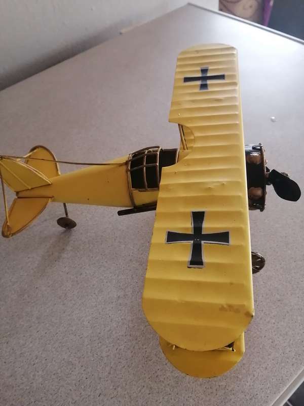 Vintage Tin Plate German Bi-Plane