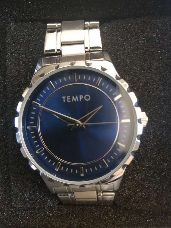 Tempo Stainless Steel Digital Watch