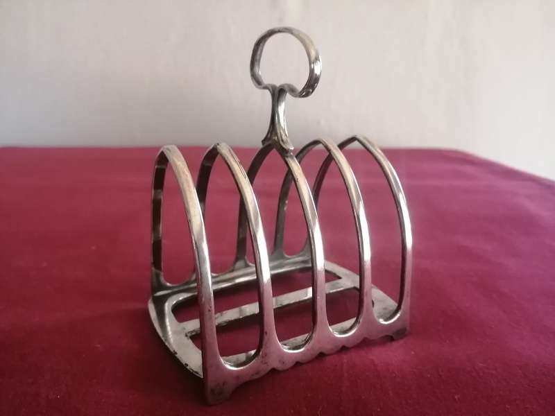 Antique Silver Plated Toast Rack