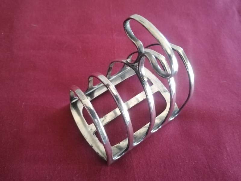 Antique Silver Plated Toast Rack