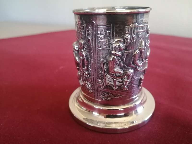 Vintage silver plated tooth pick holder