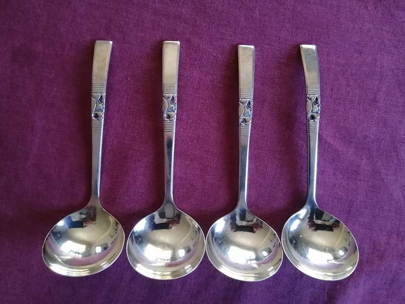 Set of 4 Vintage Silver Plated Sugar Spoons