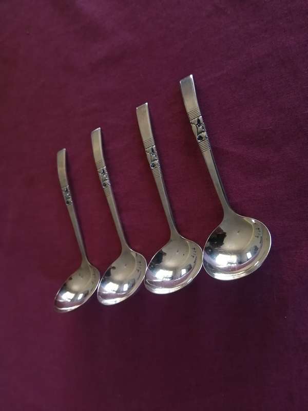 Set of 4 Vintage Silver Plated Sugar Spoons