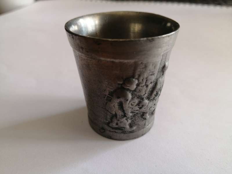 Vintage Pewter Tot Measurer