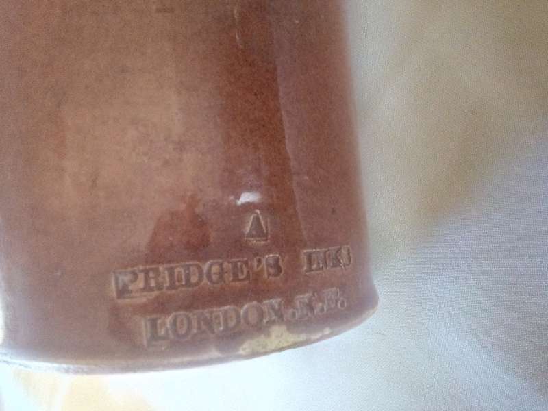Antique Oven Baked Clay Ink Bottle (Glazed) Pridges Inks
