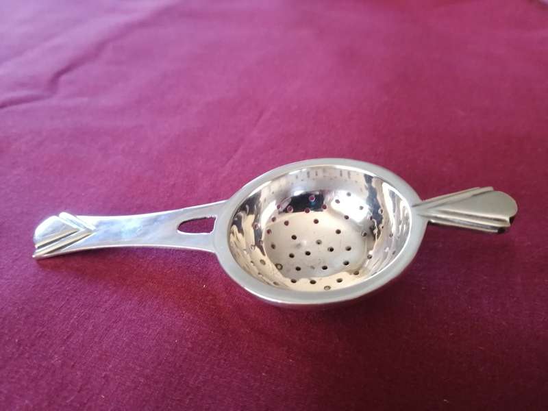 Vintage Silver Plated Tea Strainer.