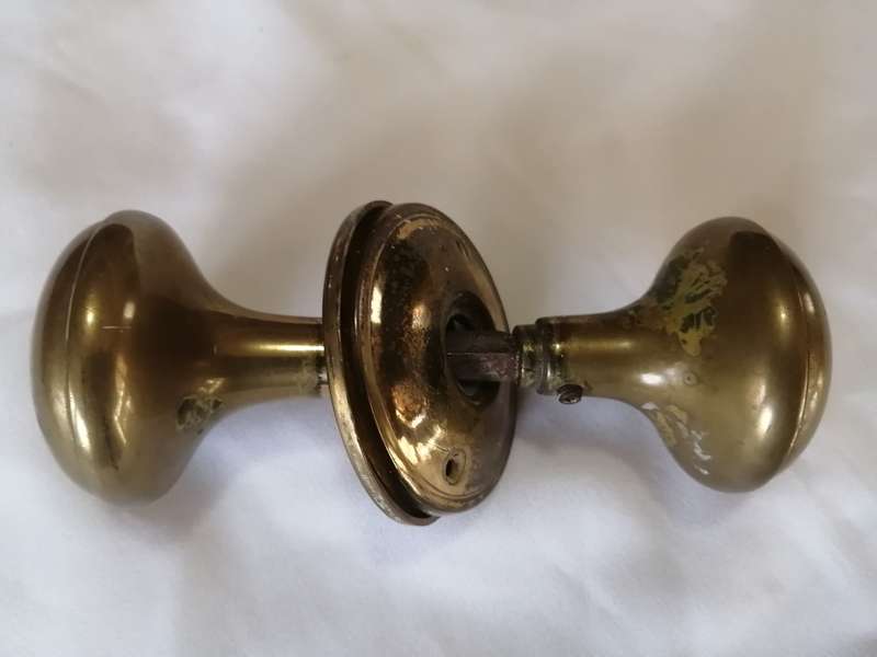 Antique Brass Door Handle Knob Set