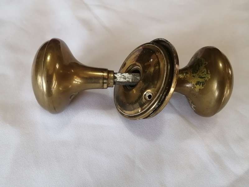 Antique Brass Door Handle Knob Set