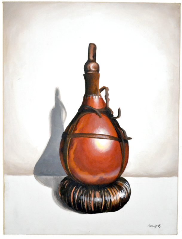 African Water Gourd Oil Painting