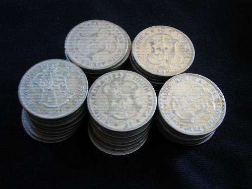 ## 50 2 SHILLING COINS = LOTS OF SILVER!!! ##