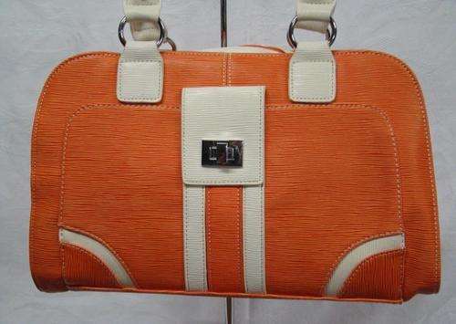 ## STUNNING PU LEATHER HANDBAG - ORANGE ##
