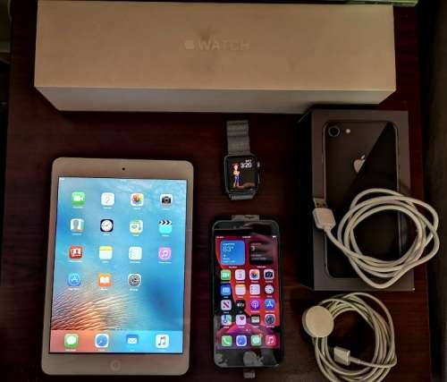 Iphone 8 + Ipad Mini + Apple Watch