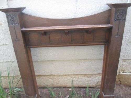 VINTAGE WOODED FIREPLACE SURROUND