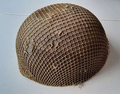 WWII ARMOURED CAR STEEL HELMET WITH NET