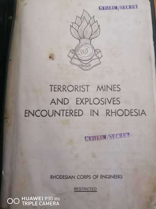 RHODESIAN ARMY  TERRORIST MINES & EXPLOSIVES MANUAL